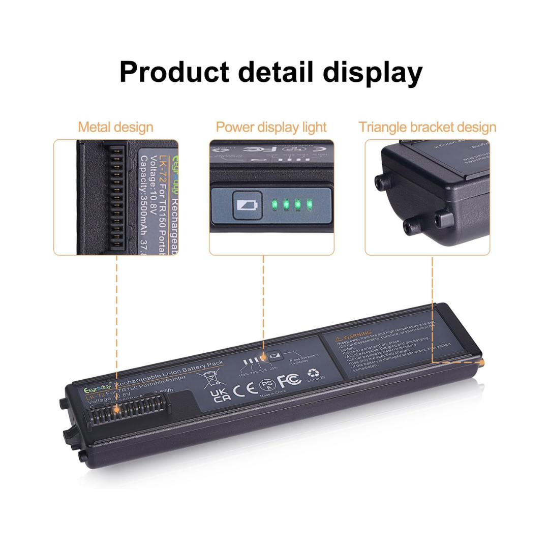Canon LK-72 Battery Pack for Canon TR150 TR160 Printer