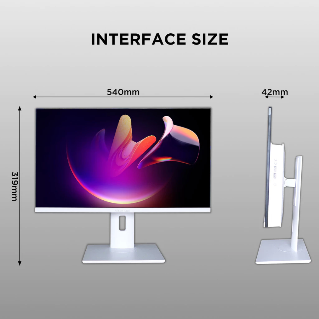 Viewplus AIZ-7840HS 24 inch All-in-One PC | AMD Ryzen 7 7840H | 16GB DDR5 RAM | 512GB M.2 SSD | White Desktop Computer