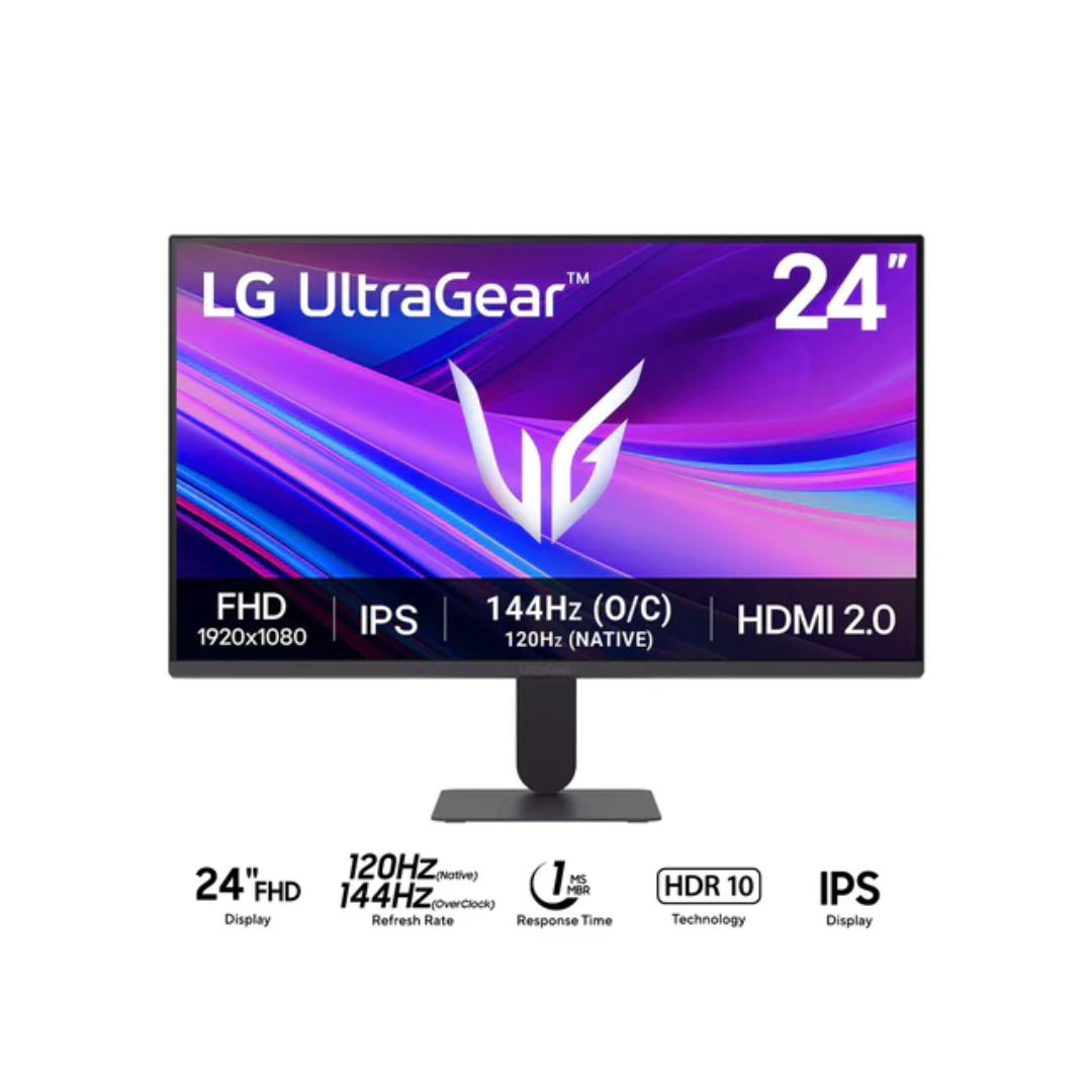 LG UltraGear 24G411A-B 24" FHD (1920x1080) 120Hz (O/C 144Hz) 1ms MBR G-SYNC Compatible / AMD FreeSync Premium Pro IPS Gaming Monitor with Tilt Adjustment