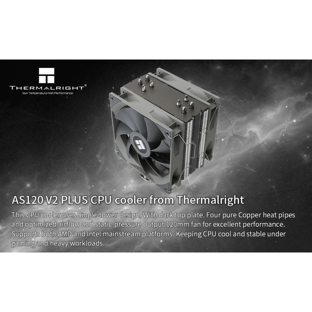 Thermalright Assassin Spirit 120 V2 Plus CPU Air Cooler TL-C12R-V2