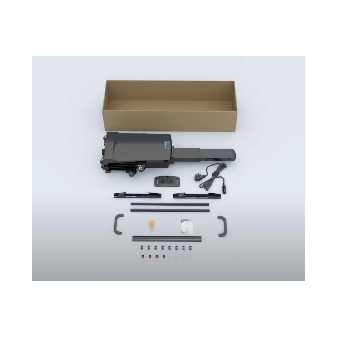 North Bayou TW85 Motorized Lift Screen Heavy Duty TV Mount Cart 55-85" Black