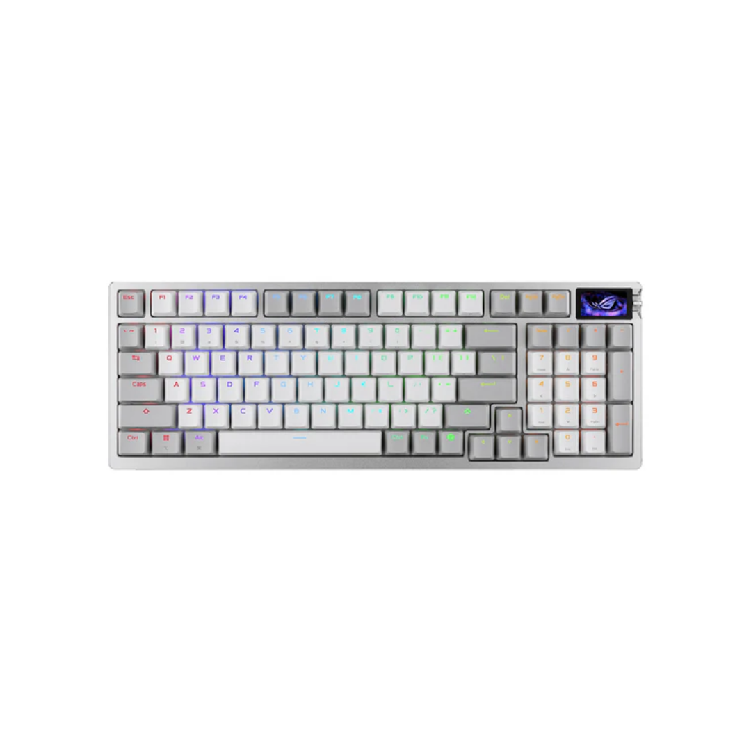 Asus ROG Azoth White 96% Wireless Analog Gaming Keyboard M902 (ROG HFX V2 Magnetic Switch)