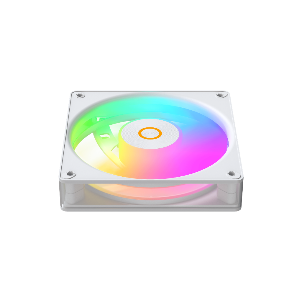 Ocypus Gamma F12 Elite White 120mm Reverse ARGB PWM Transparent Fan GAMMA-F12-WH1AM01E-GL