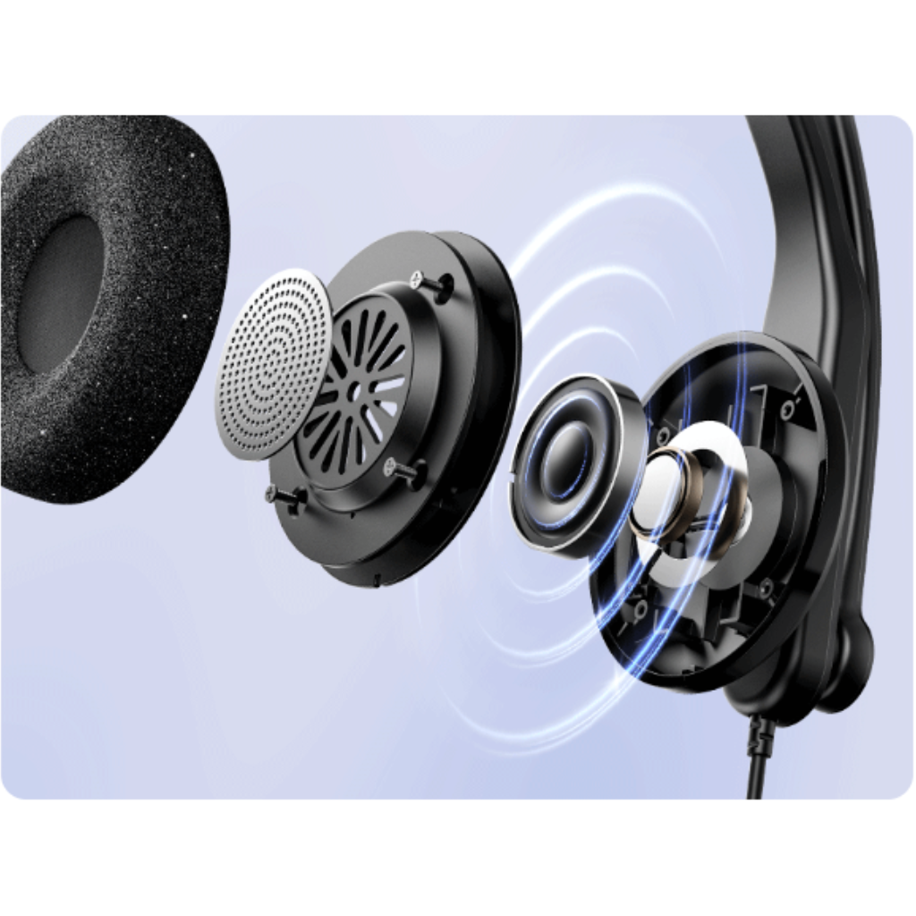 Edifier CC100 Wired Mono Headset with Microphone Built-in mics with AI noise canceling