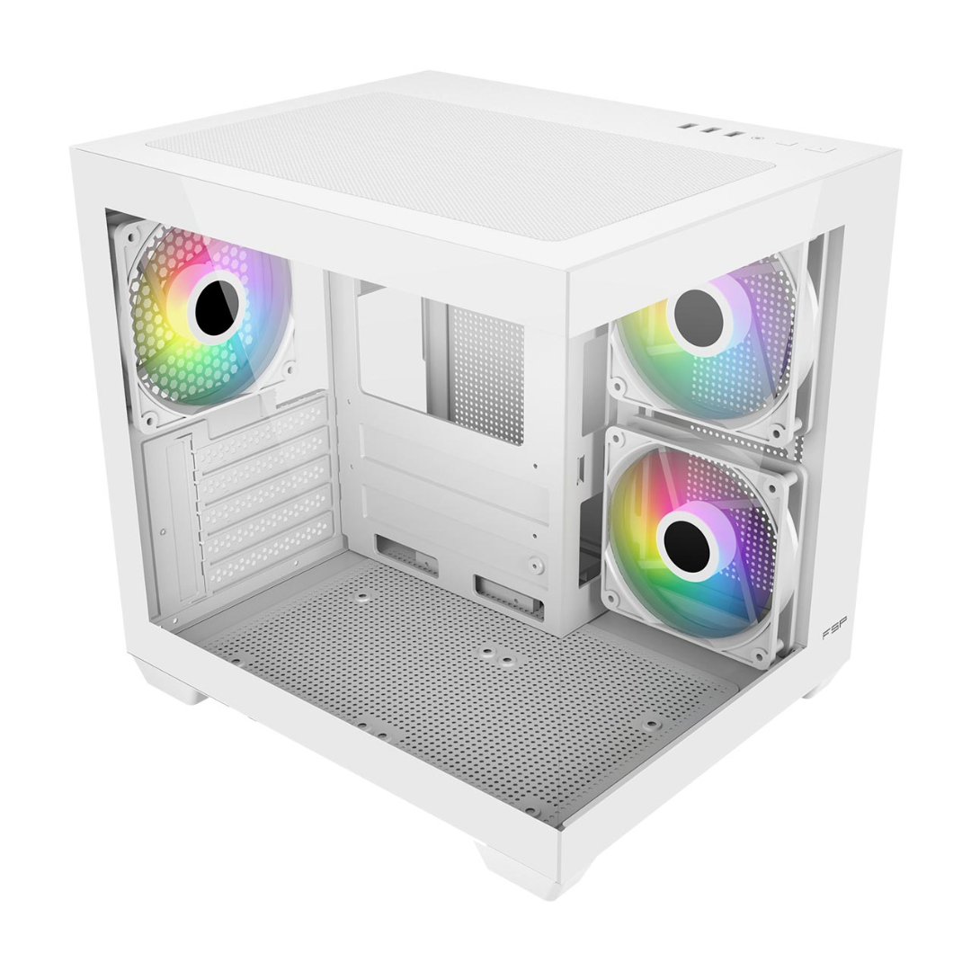 FSP S140-WA aRGB White mATX Gaming PC Case
