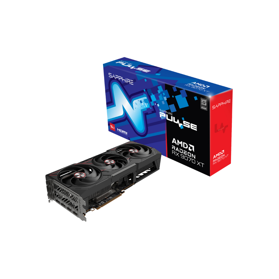 Sapphire Pulse RX 9070 XT Gaming SPR-11348-03-20G Radeon Graphics Card (Option to Purchase >> NZXT Z53/Z63 AIO @ 50% OFF)