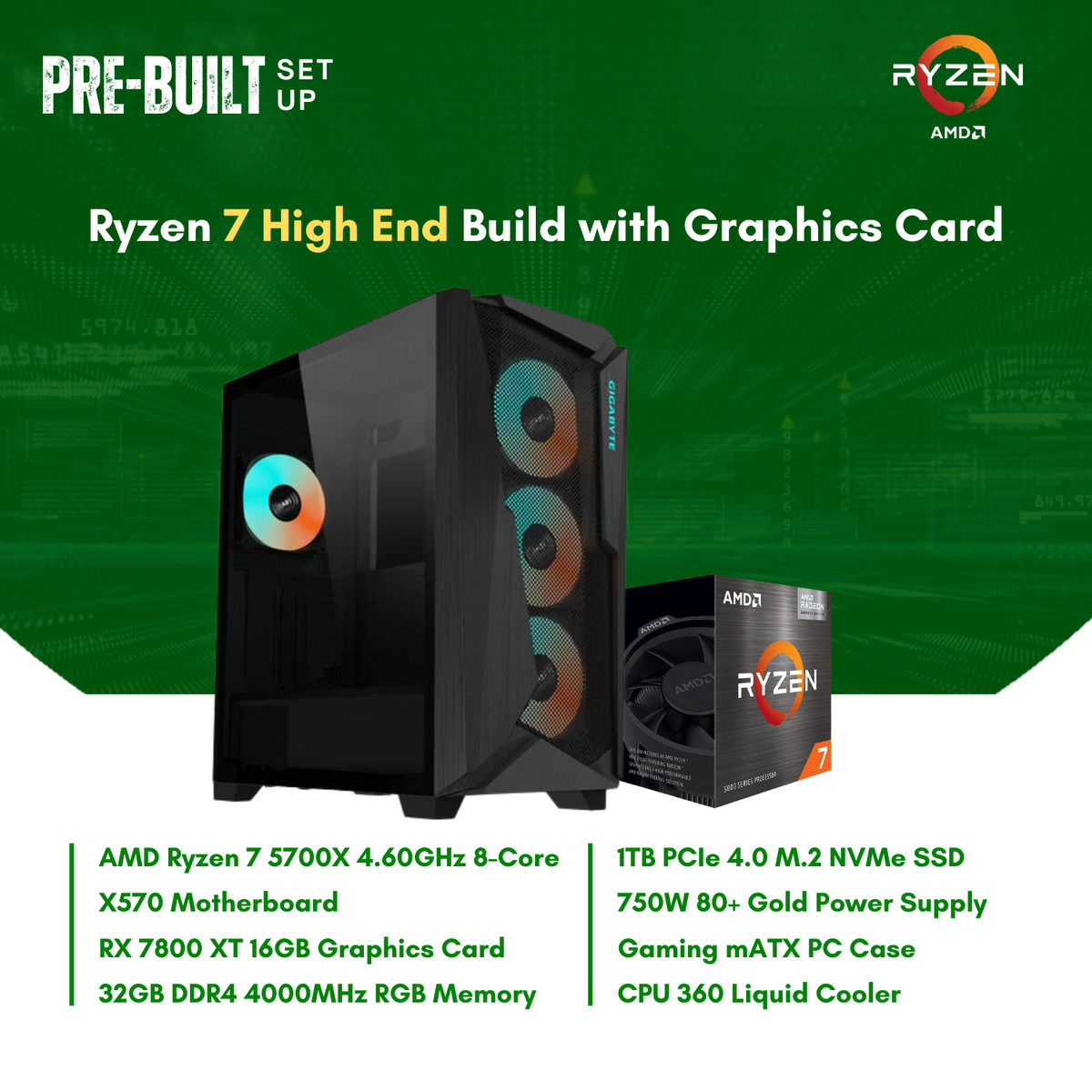 RYZEN7 5700X/RX570/32G/512M.2/800W/1T RYZEN7 5700X/RX570/32G/512M.2/800W/1T