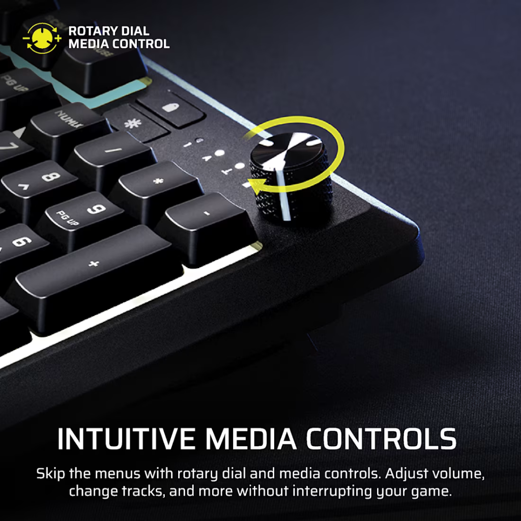 Corsair SKIFF 100 PLUS Wired RGB Membrane Gaming Keyboard CH-9226I65-NA