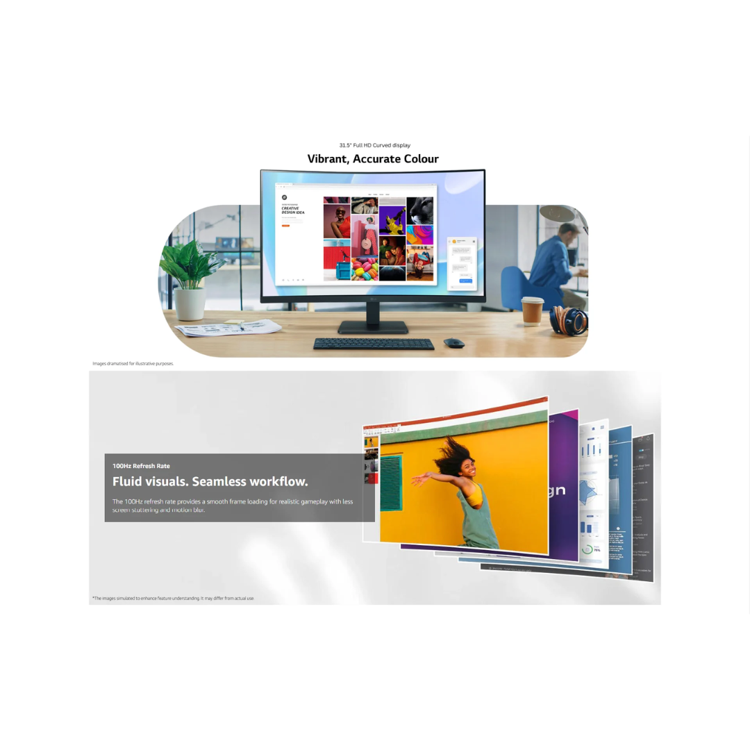 LG 32MR50C-B 32" Curved VA 100Hz 1920x1080 FHD Freesync Monitor