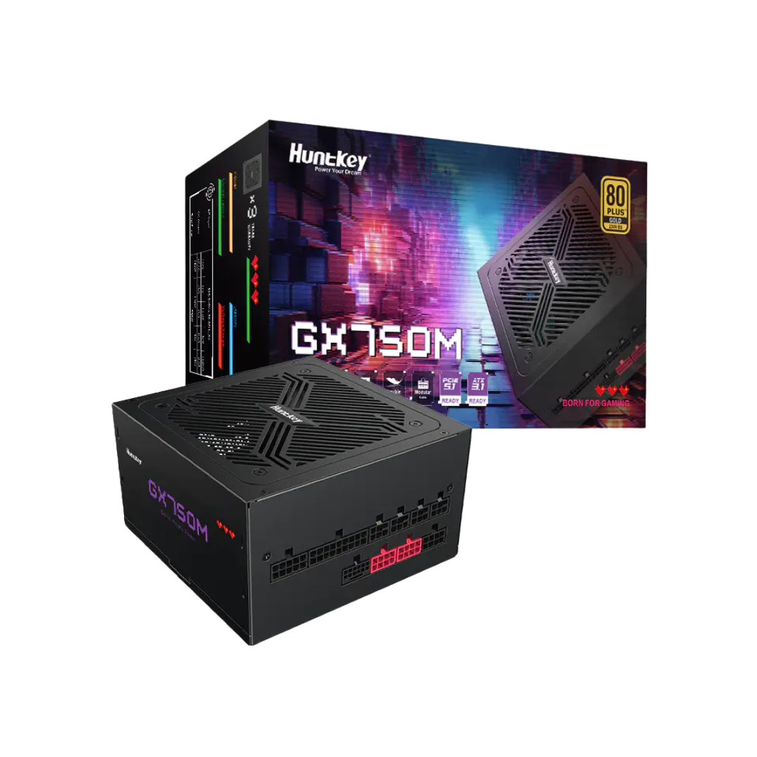 Huntkey GX750M GOLD 750W ATX3.1 PCIe5.1 80+ Full Modular Power Supply