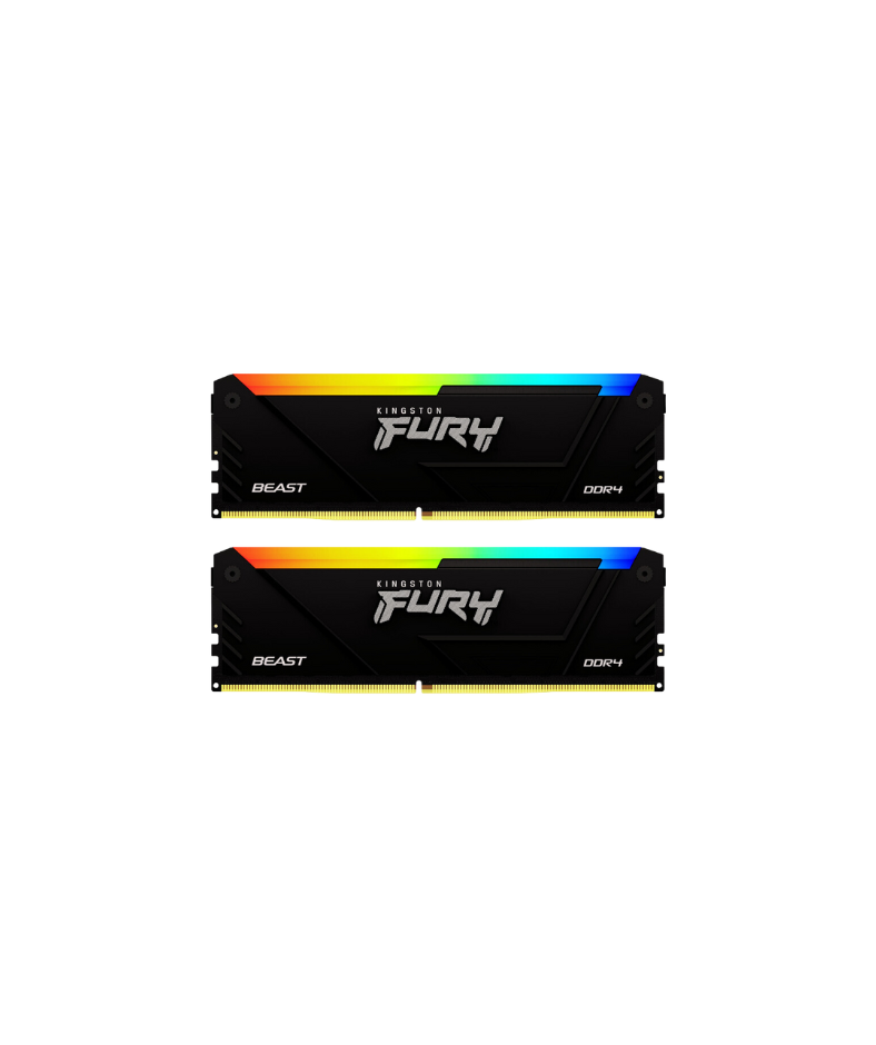 Kingston Fury Beast RGB 16GB 2X8G DDR4 3600MHz C17 Desktop Memory KF436C17BB2AK2/16