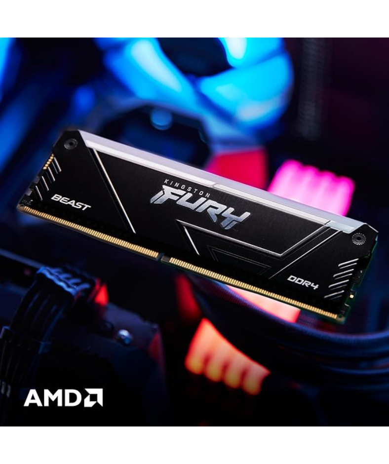 Kingston Fury Beast RGB 16GB 2X8G DDR4 3600MHz C17 Desktop Memory KF436C17BB2AK2/16