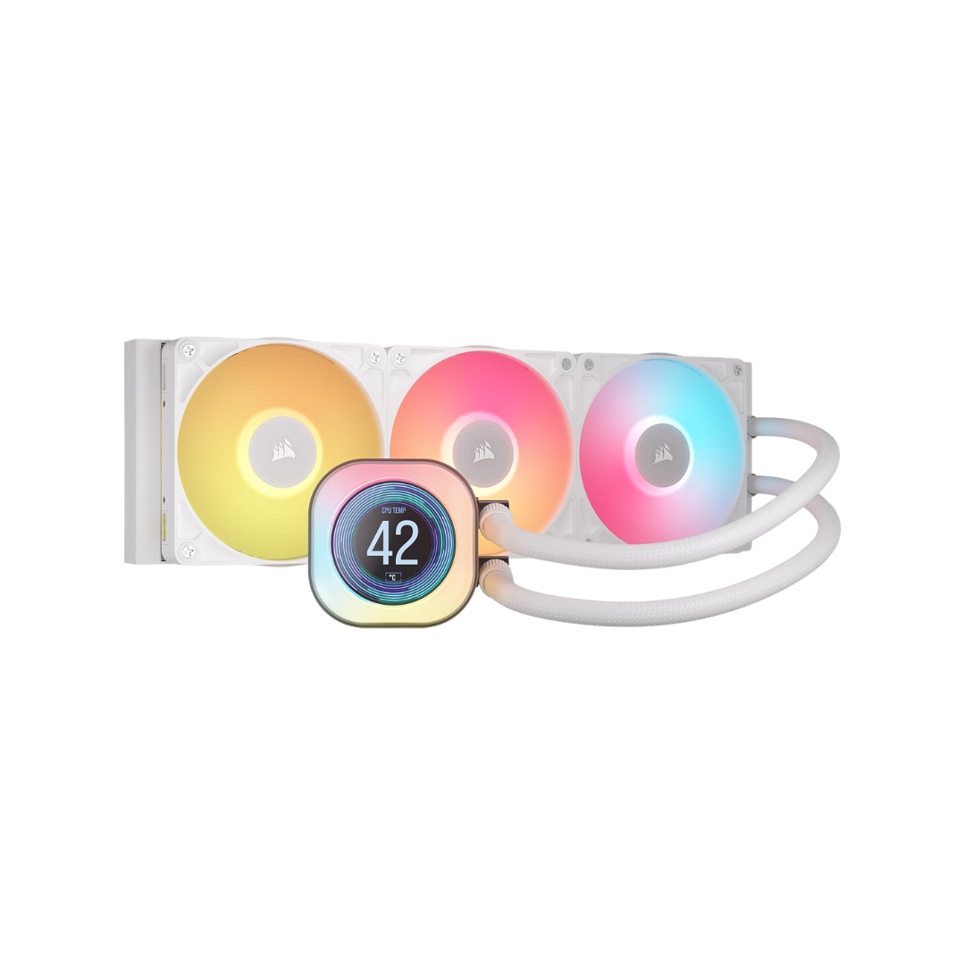 Corsair iCUE Link TITAN 360 RX LCD White AIO 360mm Liquid CPU Cooler CW-9061026-WW