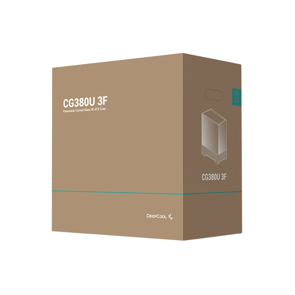 DeepCool CG380U 3F Panoramic Curved Glass M-ATX PC Case Black R-CG380U-BKAGM3-G