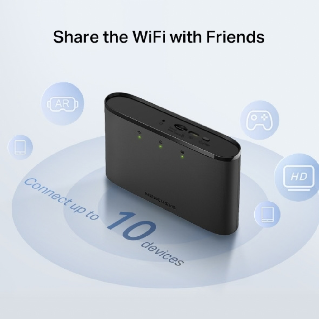 Mercusys MT110 4G LTE Openline Travel Pocket WiFi | Plug & Play