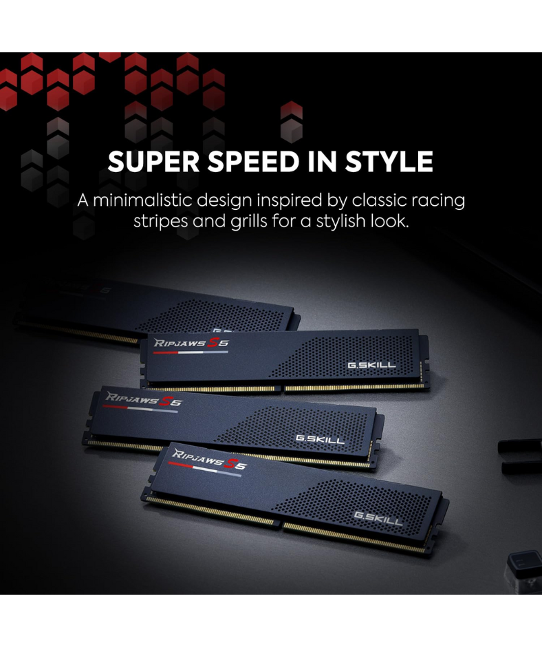 G.Skill Ripjaws S5 32GB 16GX2 DDR5 6000MT/s Black Desktop Memory F5-6000J3238F16GX2-RS5K