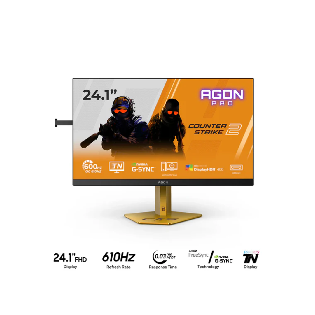 AOC Agon Pro CS24A/P 24.1" 610Hz FHD 1920x1080 0.5ms GTG/0.3ms MPRT E-Sport TN Display Gaming Monitor With Tilt, Height, Pivot & Swivel Adjustment