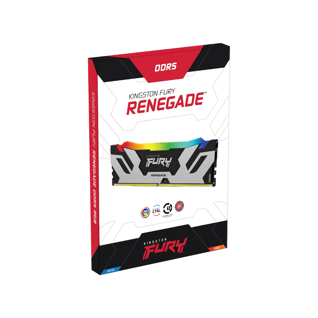 Kingston FURY Renegade RGB 16GB single DDR5 6400 CL32 Gaming Desktop Memory KF564C32RSA-16
