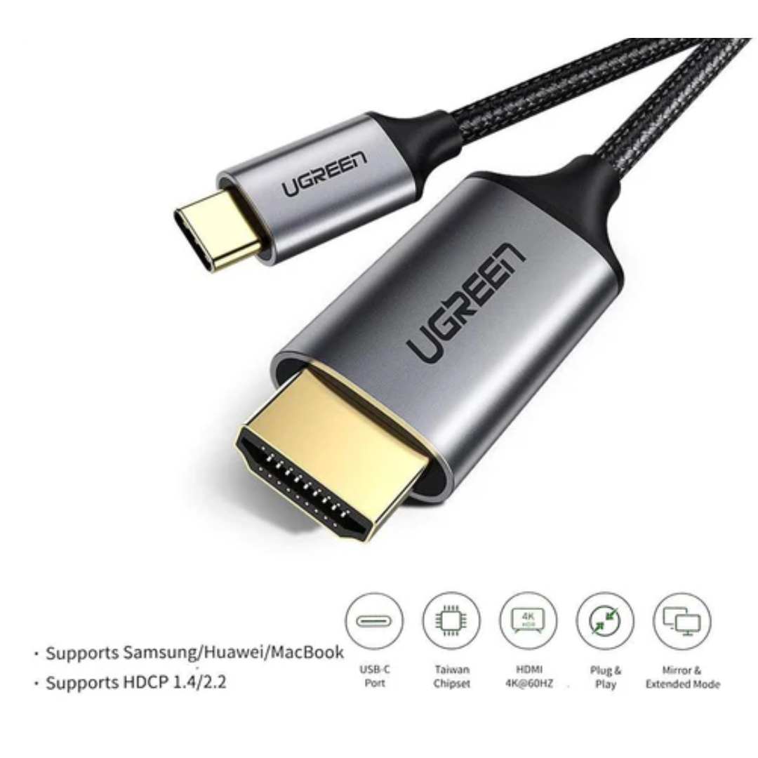 UGREEN USB Type-C to HDMI 2.0 4K 60Hz UHD Cable with Thunderbolt 3 ( 50570 )