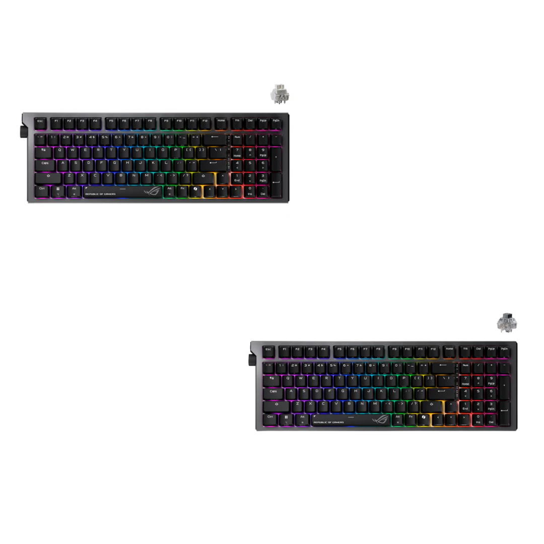 Asus ROG Strix Morph Black 96% Tri-Mode Hot Swappable RGB Wireless Mechanical Gaming Keyboard X903 (ROG NX Snow V2 Linear Switch | ROG NX Storm V2 Linear Switch)