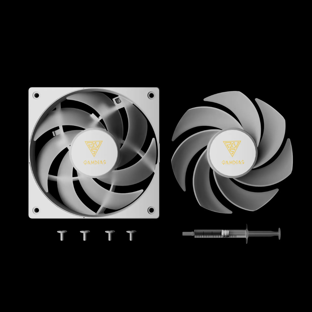 Gamdias Notus M1-1201 ARGB 120mm PWM Fan with Swappable Blade ( Black | White )