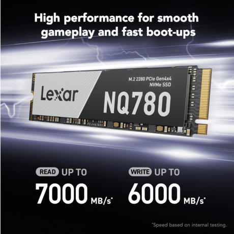 Lexar NQ780 M.2 1TB NVMe SSD Gen4x4 2280 PCIe 6500MB/s Read LNQ780X001T-RNNNG