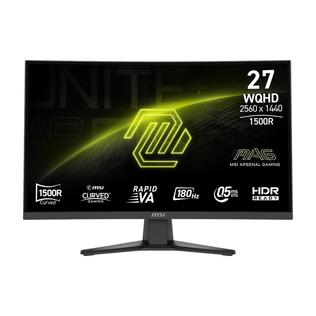 MSI MAG 275CQF E18 27" Curved VA 180Hz 2560X1440 0.5ms Gaming Monitor