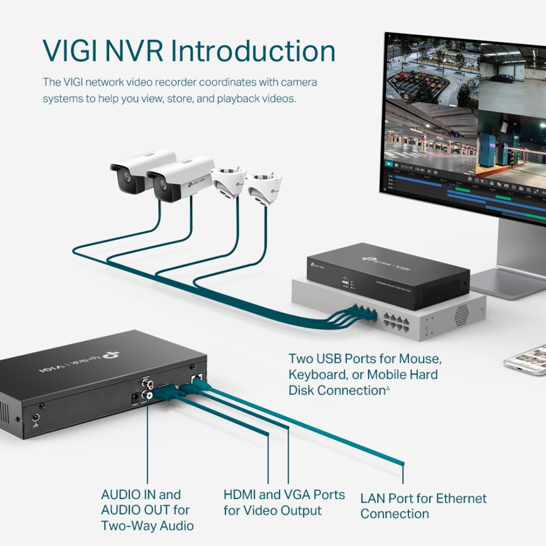 TPLink VIGI NVR1008H VIGI 8 Channel Network Video Recorder