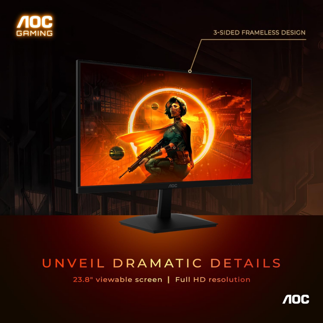 AOC 24G15N 23.8" 180Hz 1920X1080 1ms ADAPTIVE SYNC Monitor