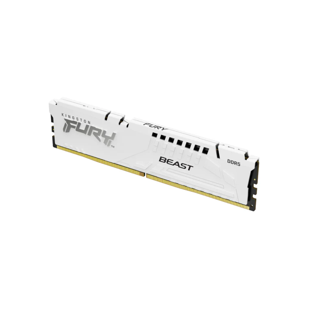 Kingston Fury Beast 32GB 1X32GB DDR5 Expo 6000MT/S CL36 Memory White KF560C36BWE-32