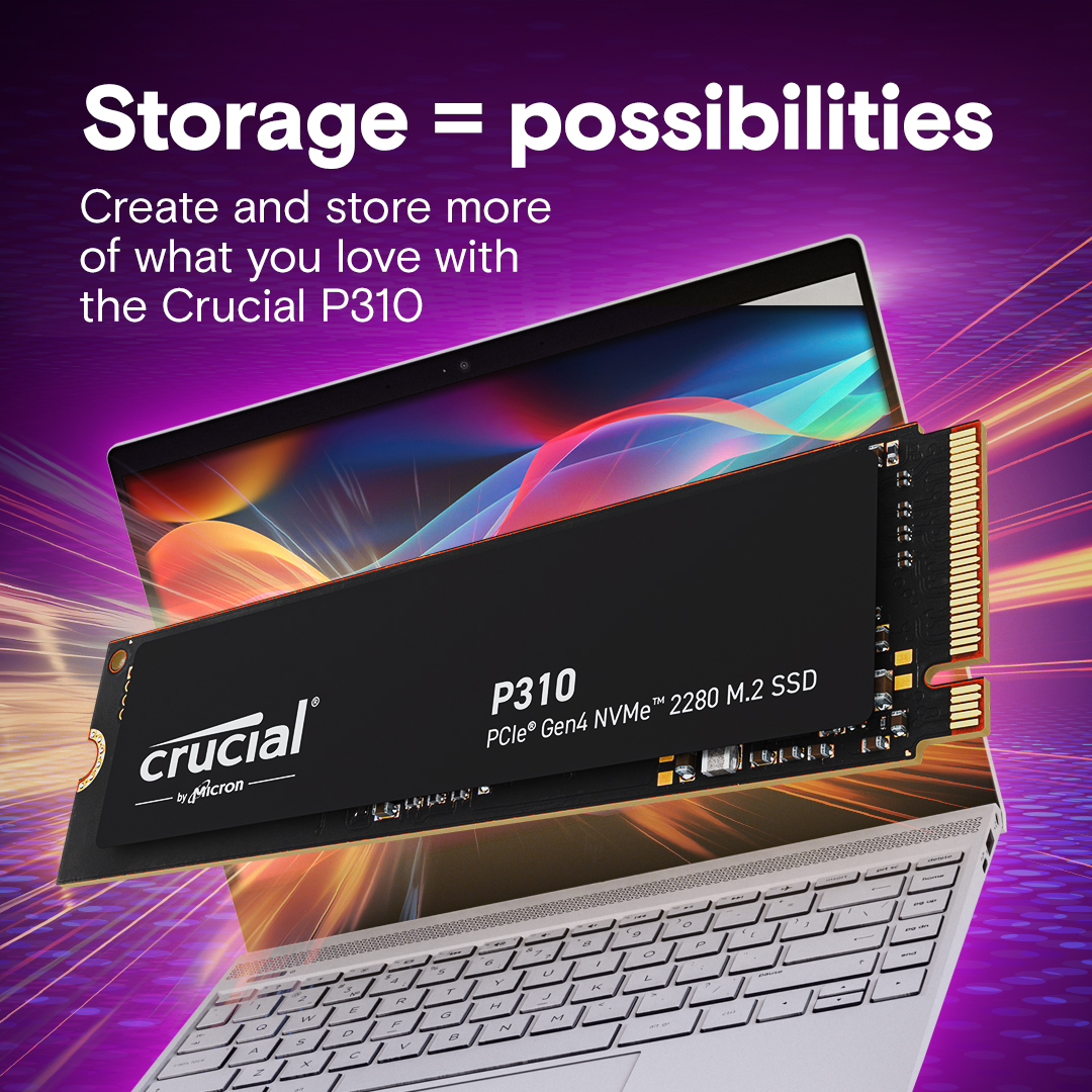 Crucial P310 M.2 1TB Gen4 NVMe PCIe 2280 SSD CT1000P310SSD8