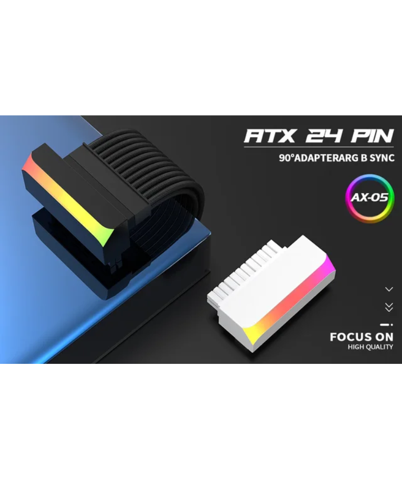 24pin ARGB AX-05 Motherboard 90° Adapter Connector WHITE