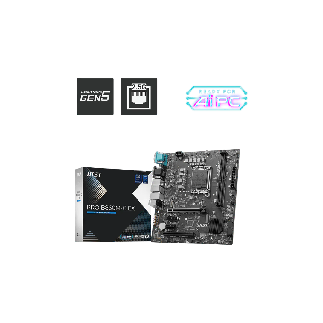 MSI PRO B860M-C EX DDR5 LGA 1851 Motherboard