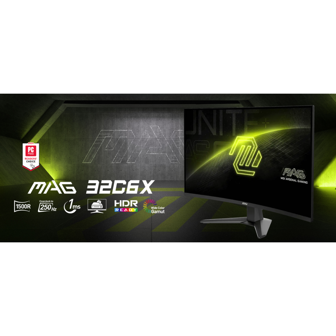 MSI MAG 32C6X 31.5" Curved VA 250Hz 1920x1080 1ms HDR Gaming Monitor
