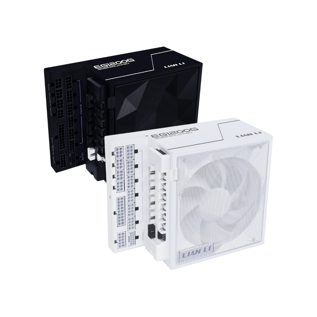 Lian Li Edge EG1200G 1200W 80+ GOLD ATX3.1 PCIe5.1 L-shape for dual chamber Full Modular Power Supply ( G9P.EG1200G.WH00 | G9P.EG1200G.BH00 )