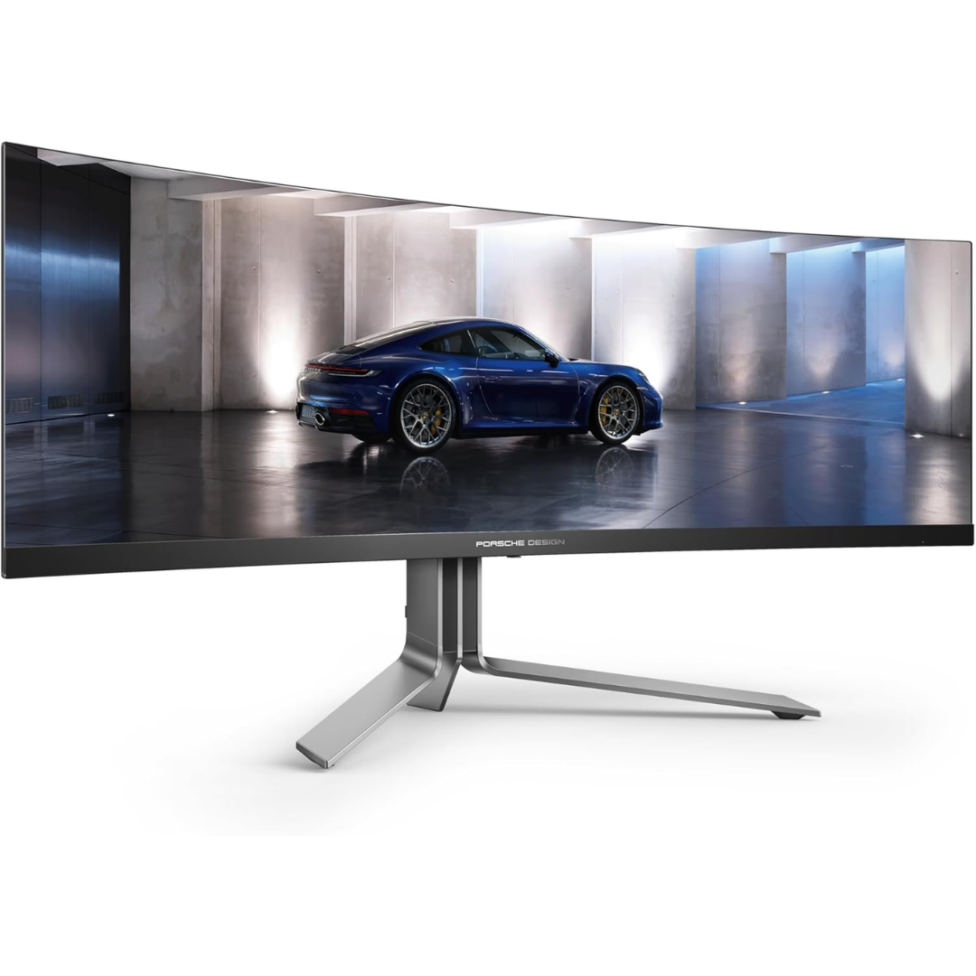 AOC Agon Pro PD49 49" OLED Curved 240Hz DQHD (5120x1440) 0.03ms GTG QD Gaming Monitor - Porsche Design