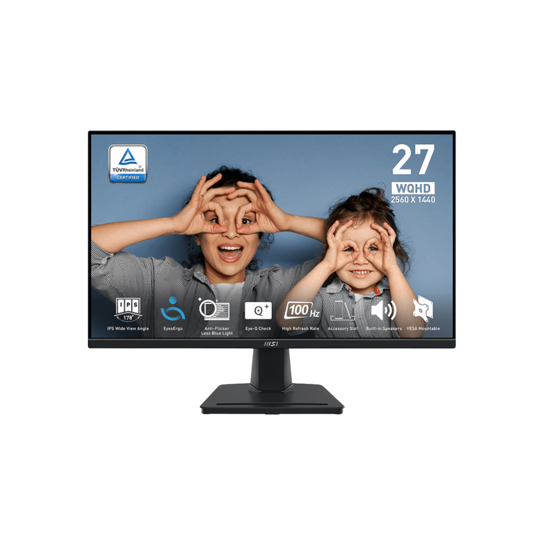 MSI PRO MP275Q 27'' IPS 100Hz 2560x1440 1ms HDR 1ms (MPRT) / 4ms (GTG) Business & Productivity Monitor