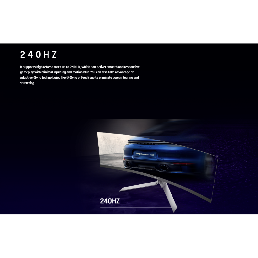 AOC Agon Pro PD49 49" OLED Curved 240Hz DQHD (5120x1440) 0.03ms GTG QD Gaming Monitor - Porsche Design