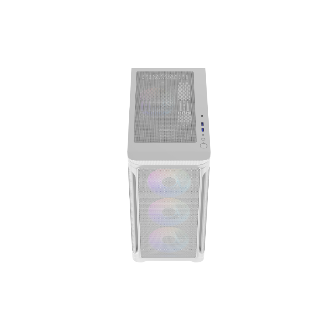 Sama S31 High Airflow mATX MicroTower Case + 4 ARGB Fans (Black S31-BKMMA4X1-GL | White S31-WHMMA0X1-GL)