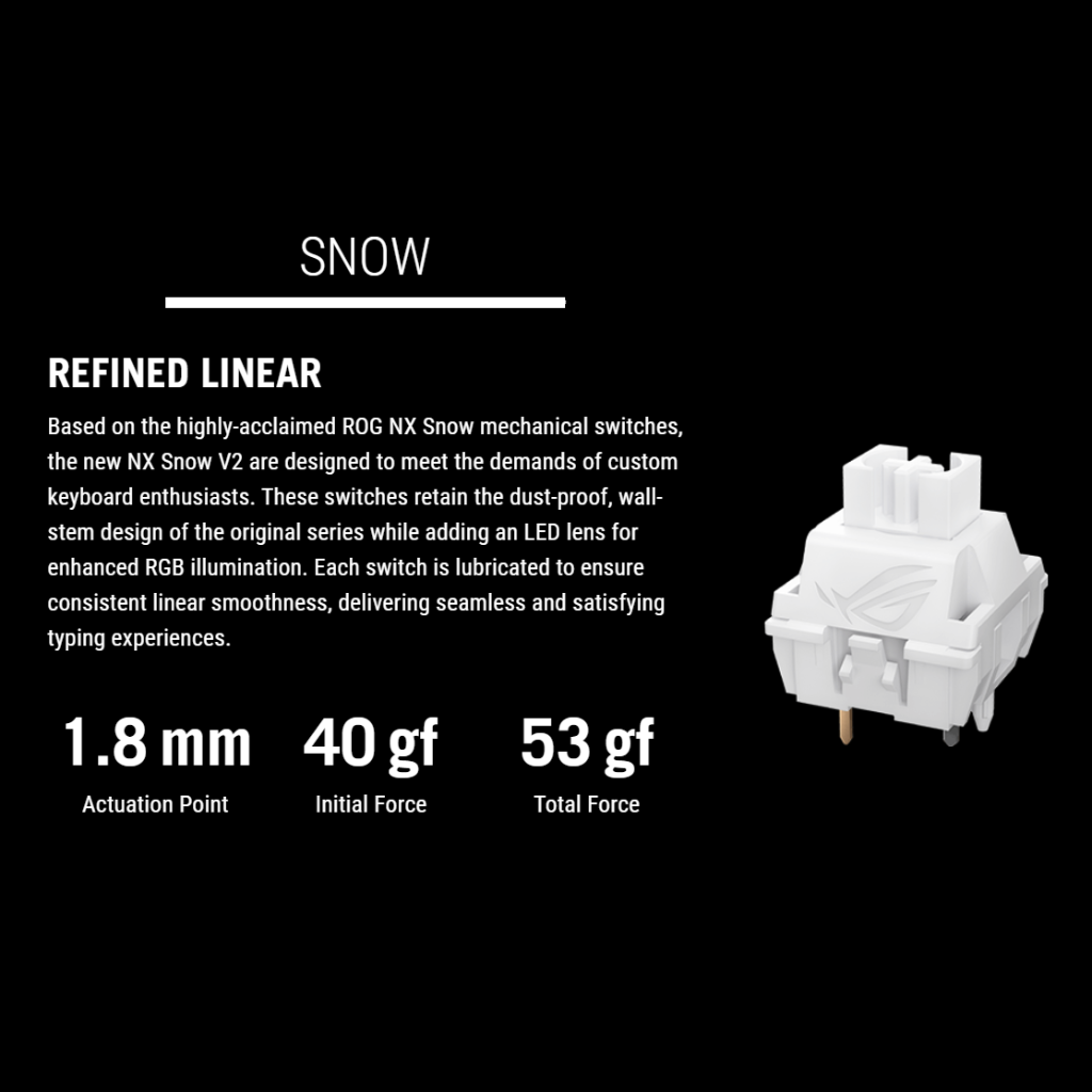 Asus ROG Azoth X 75% Wireless Mechanical Gaming Keyboard M704 White ( NX Snow V2 / NX Storm V2 )