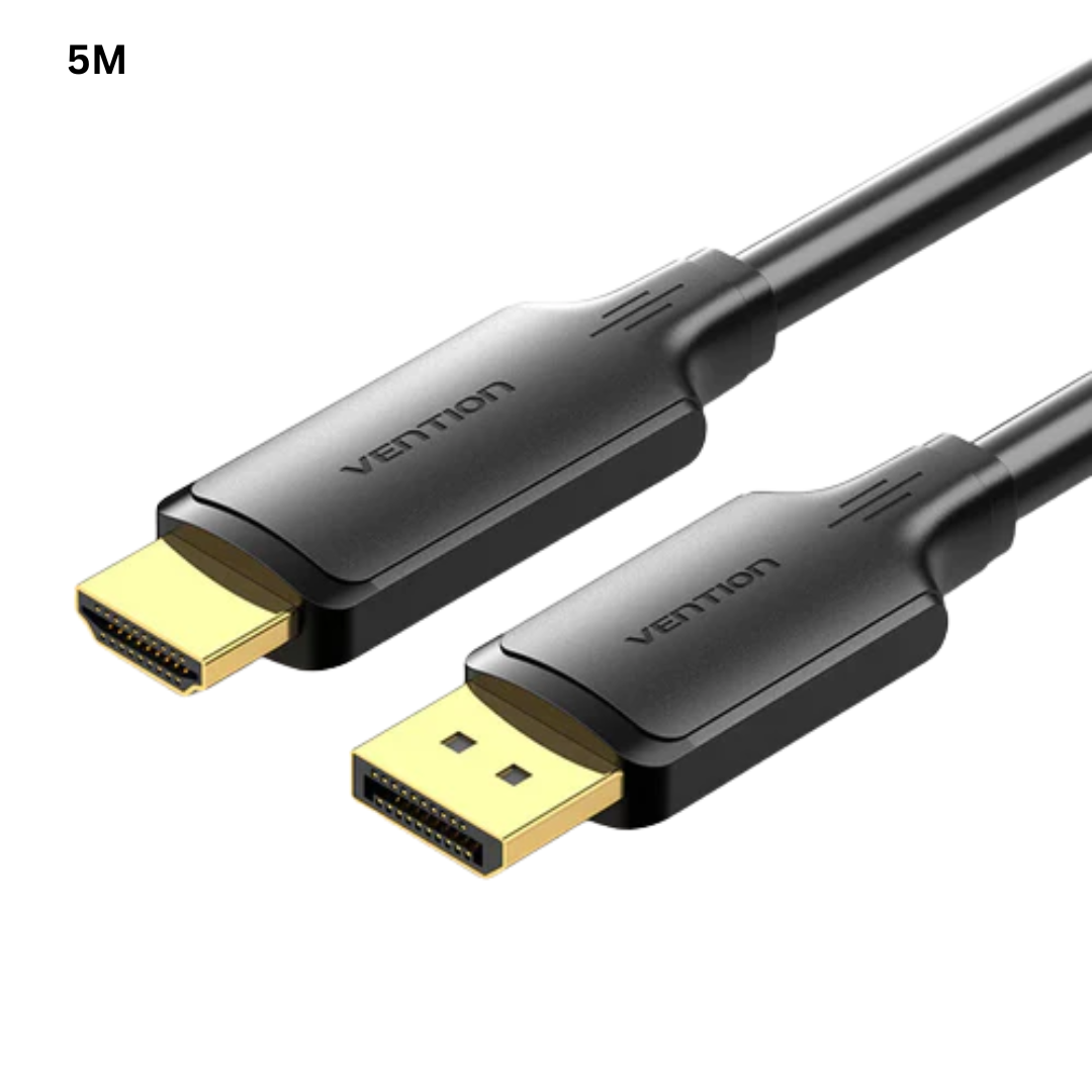 Vention DisplayPort Male to HDMI Male Cable 4K (3-Meters HFOBI/5-Meters HFOBJ)