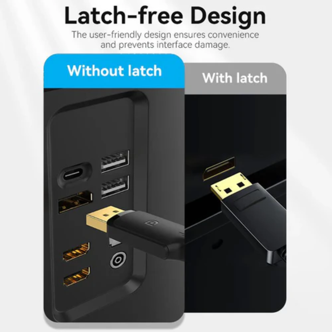 Vention DisplayPort Male to HDMI Male Cable 4K (3-Meters HFOBI/5-Meters HFOBJ)