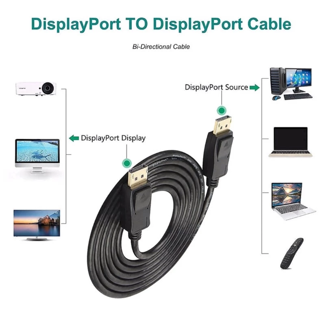Jyocun Displayport to Displayport Cable DP to DP 1.8m JZ955