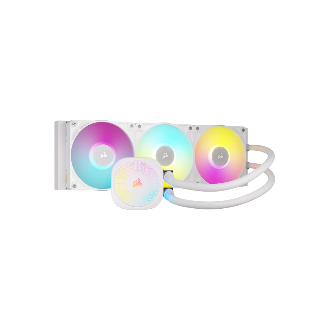 Corsair iCue Link Titan 360 RX LCD AIO White Extreme Performance 360mm RGB Liquid CPU Cooler CW-9061023-WW