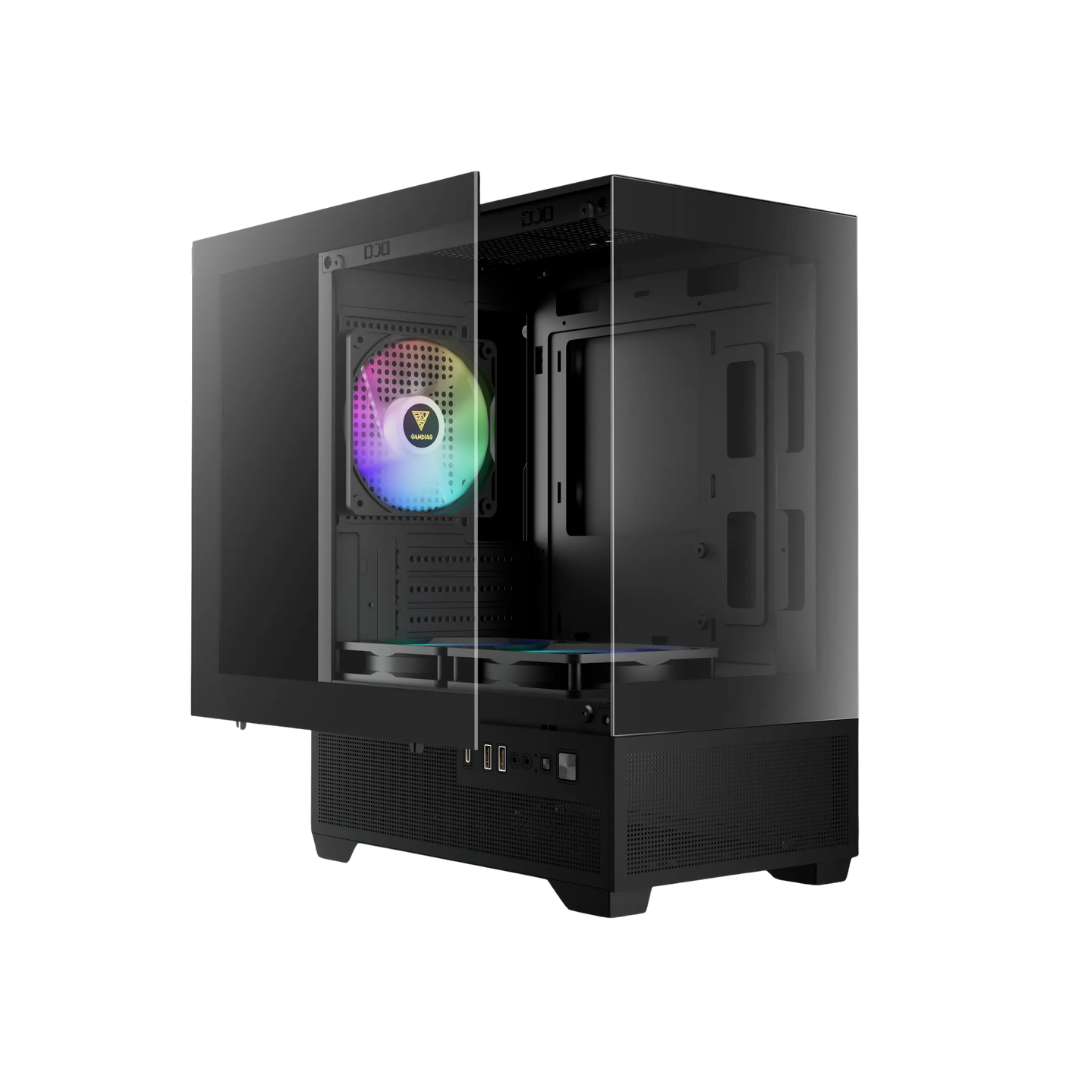 Gamdias AURA GC9M ELITE ARGB mATX Gaming Case ( Black | White )