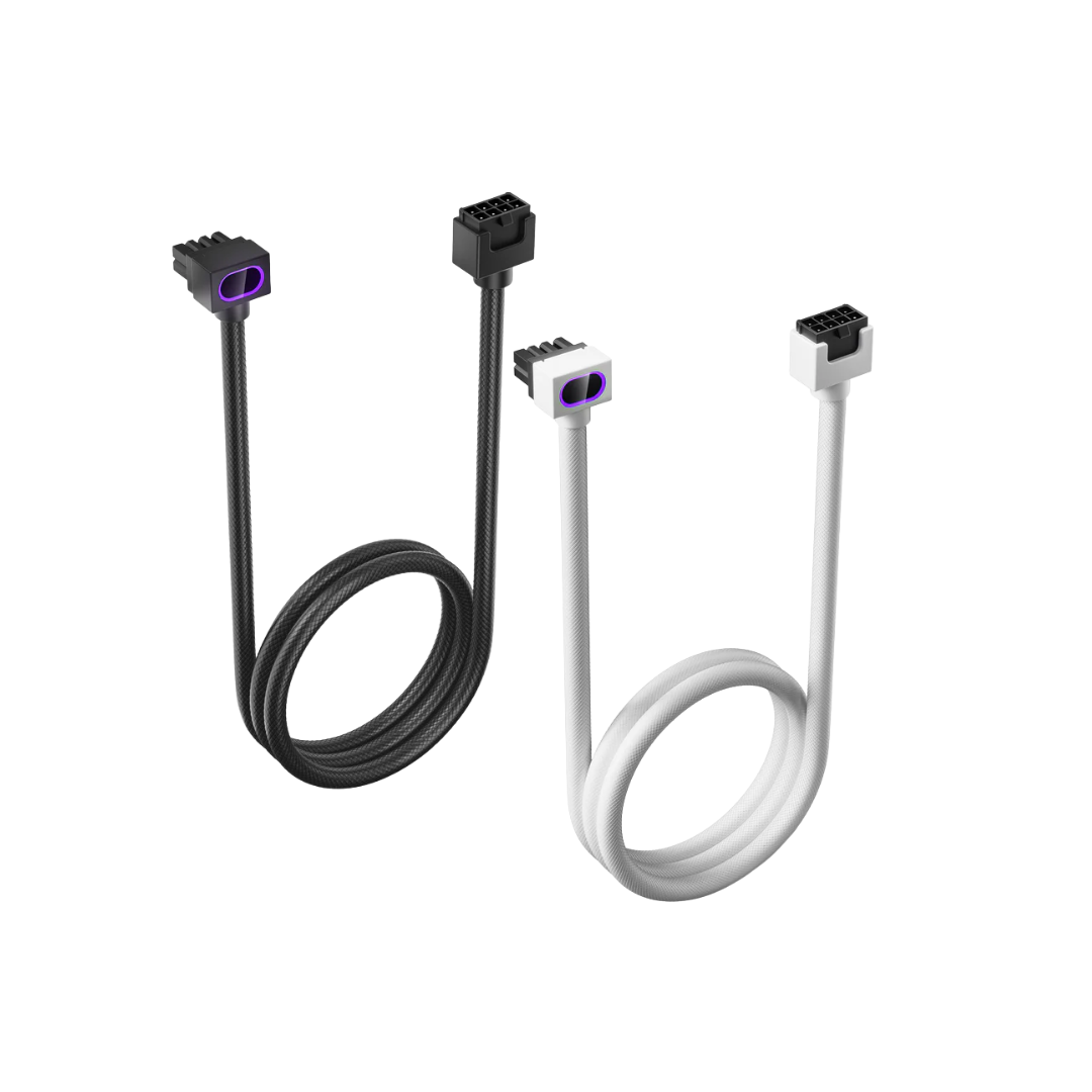 Asiahorse Hydrus ARGB PSU Extension Cable 8PIN 30CM CPU (Black/White)