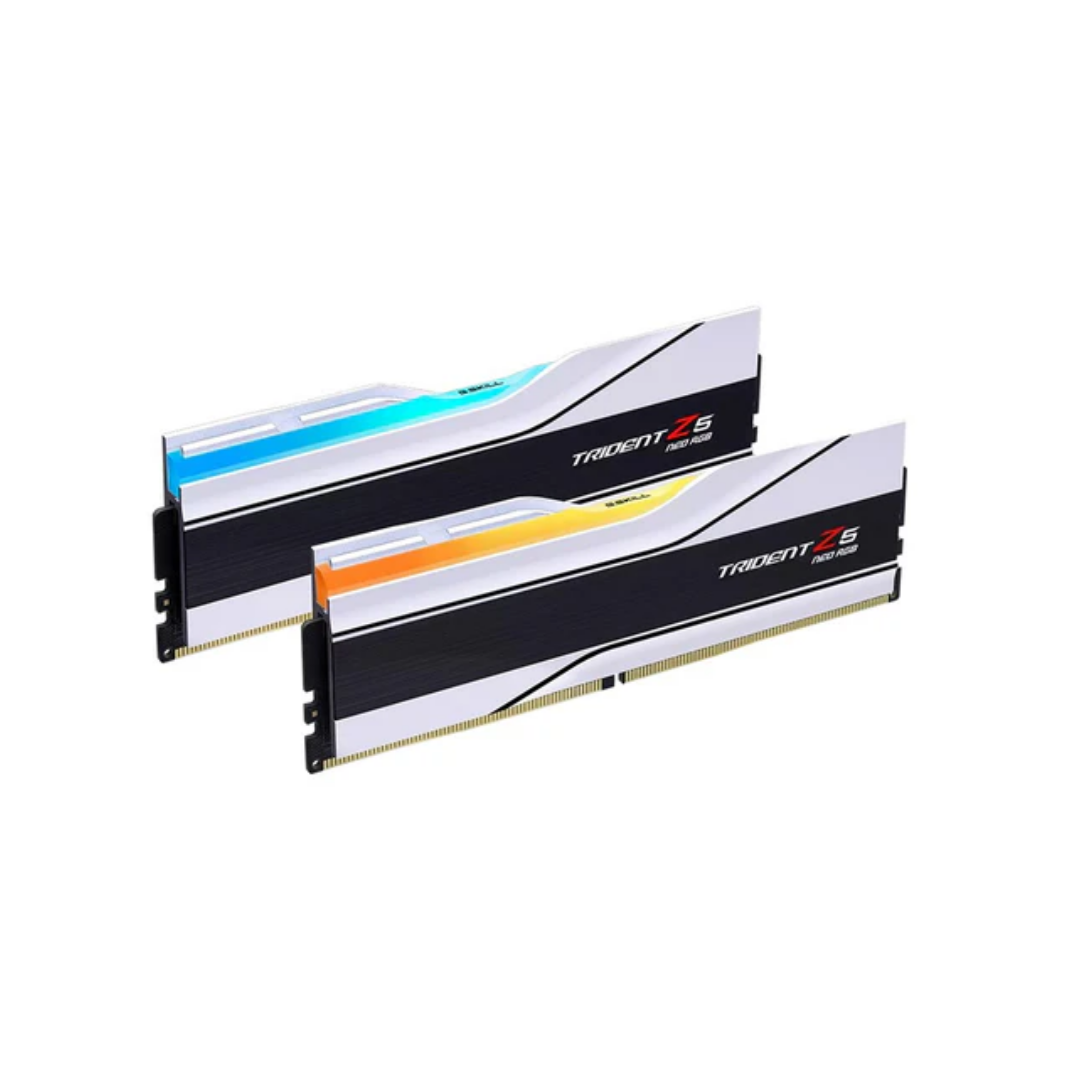 G.Skill Trident Z5 Neo RGB 32GB 2x16GB DDR5 6400MT/s CL30-39-39-102 1.40V AMD EXPO Desktop Memory (White) F5-6400J3039G16GX2-TZ5NRW