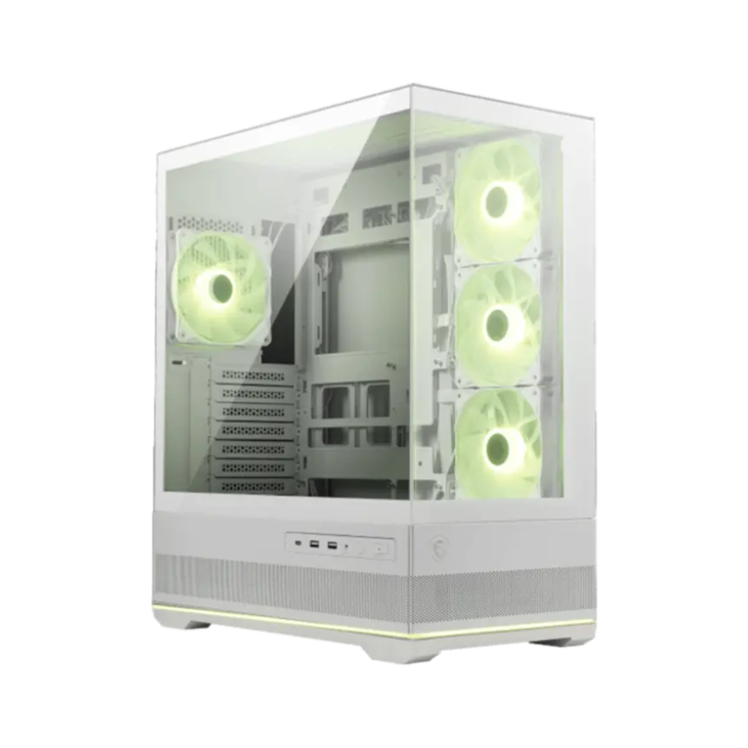 MSI MAG Pano 110R PZ Micro-ATX Mid Tower Tempered Glass Gaming Case (Black | White)