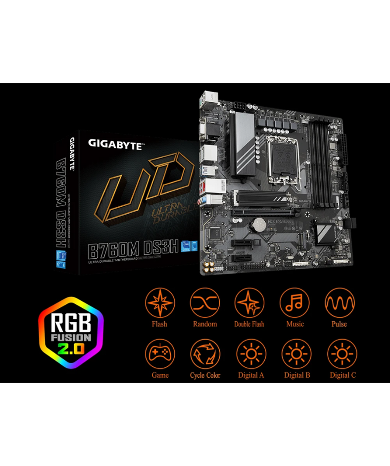 Gigabyte B760M DS3H DDR5 LGA1700 Motherboard