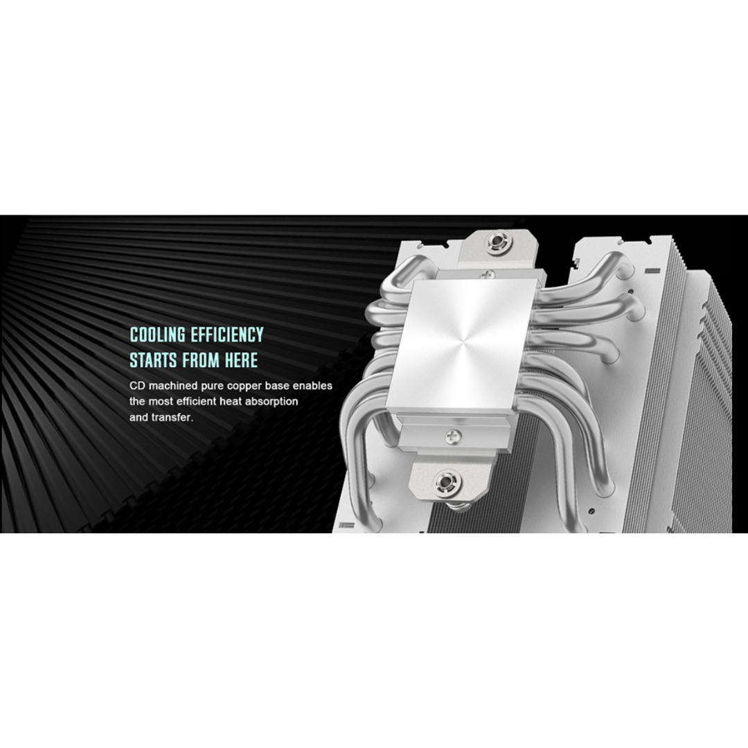 ID Cooling SE-206 XT White Air Cooler Twin Tower Fan ID-CPU-SE-206-XT-WHITE